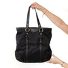 Lauren By Ralph Lauren Black Fabric And Leather Equestrian Bag
