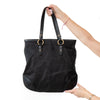 Lauren By Ralph Lauren Black Fabric And Leather Equestrian Bag