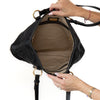 Lauren By Ralph Lauren Black Fabric And Leather Equestrian Bag