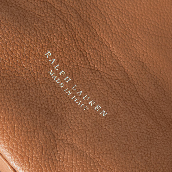 Ralph Lauren Horseshoe Tan Calfskin Tote Bag