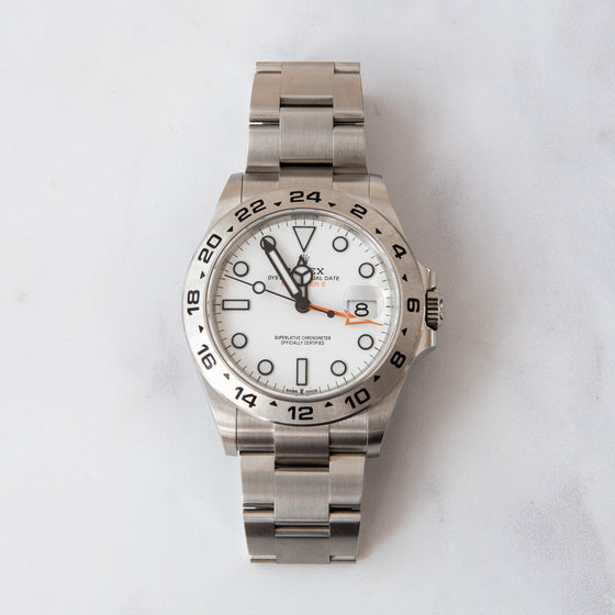 Rolex Explorer II Stainless Steel White Polar Dial