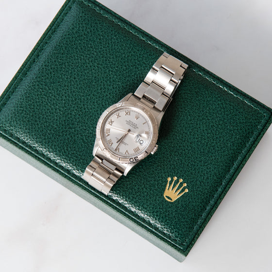 Rolex Vintage Turnograph Datejust Stainless Steel Watch 36 mm