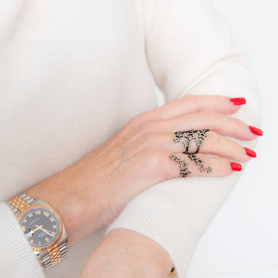 Set Of Two Rosa De La Cruz Star Rings