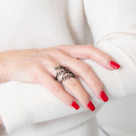 Set Of Two Rosa De La Cruz Star Rings