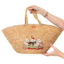  Anya Hindmarch Beaded Sequin Banana Split Straw Pool Tote Bag