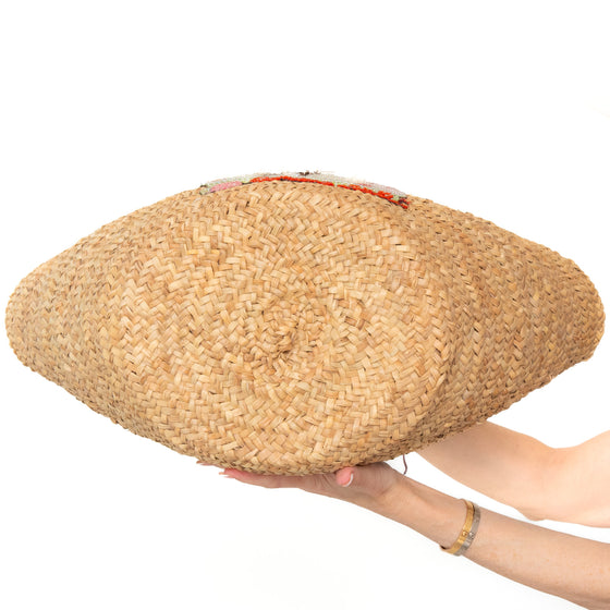 Anya Hindmarch Beaded Sequin Banana Split Straw Pool Tote Bag