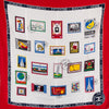 EVEYSPRELOVED Chanel Vintage Chanel Silk Stamps of the World Silk Scarf