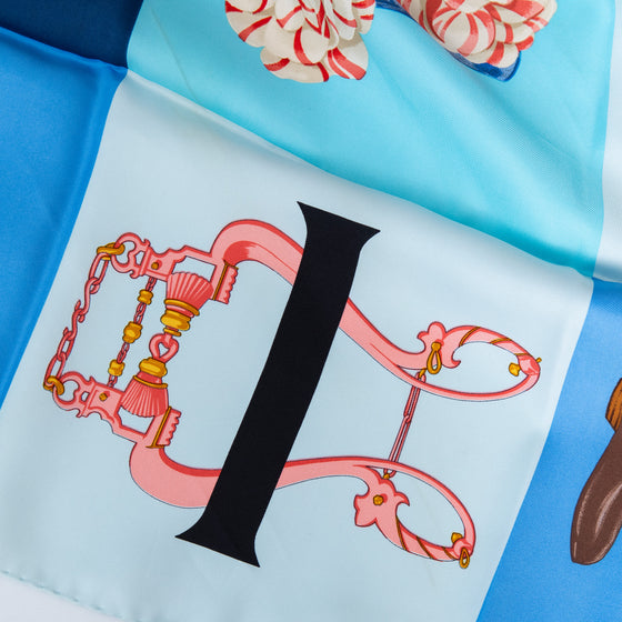 Hermes La France Francoise De La Perriere zijden sjaal 90 cm