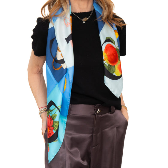 Hermes La France Francoise De La Perriere zijden sjaal 90 cm