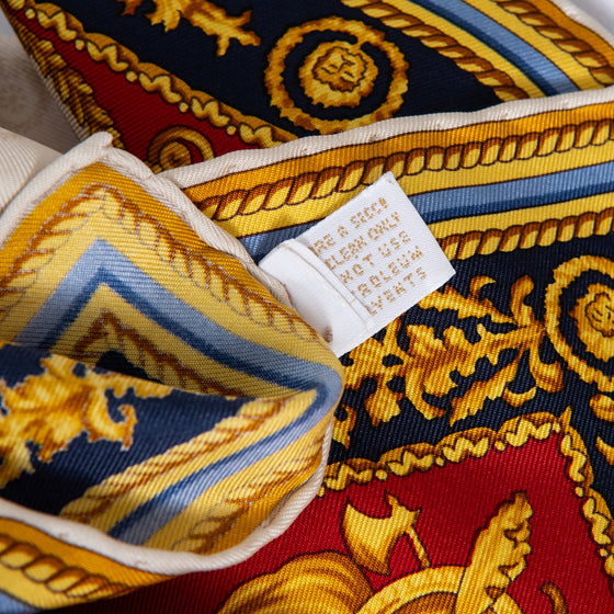 Vintage Gucci Chair Print Silk Scarf