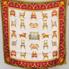 Vintage Gucci Chair Print Silk Scarf