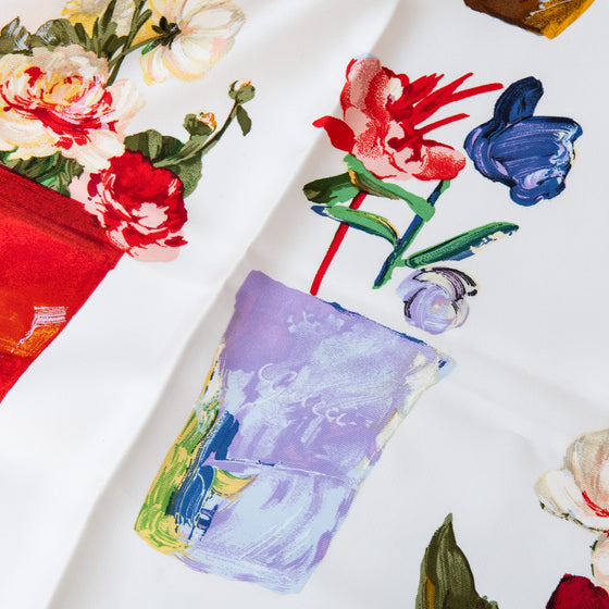 Gucci Silk Flower Pot Printed Scarf