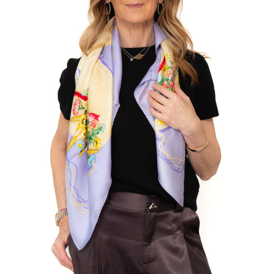 Gucci Silk I Cappelli Di Paglia Di Firenze Scarf
