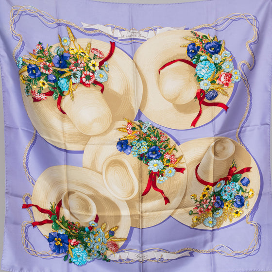 Gucci Silk I Cappelli Di Paglia Di Firenze Scarf