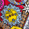 Moschino Pop Art Pinball Machine Super Hero Silk Scarf