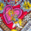 Moschino Pop Art Pinball Machine Super Hero Silk Scarf