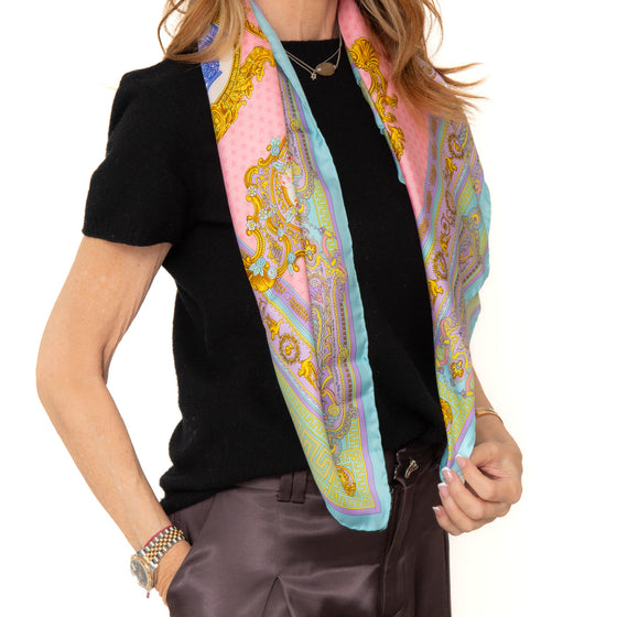 Versace Multicolour Silk Scarf