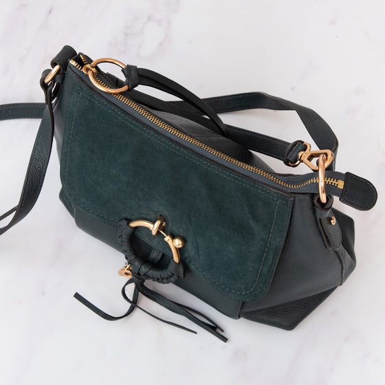 See By Chloe Joan Teal Suede Crossbody Bag