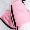 Serena Bute Pink Velour Wide Leg Trousers