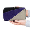 Sergio Rossi Purple Grey Black Suede Clutch Box Bag