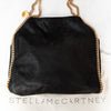 Stella McCartney Black Falabella Double  Chain Shoulder Bag