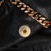 Stella McCartney Black Falabella Double  Chain Shoulder Bag