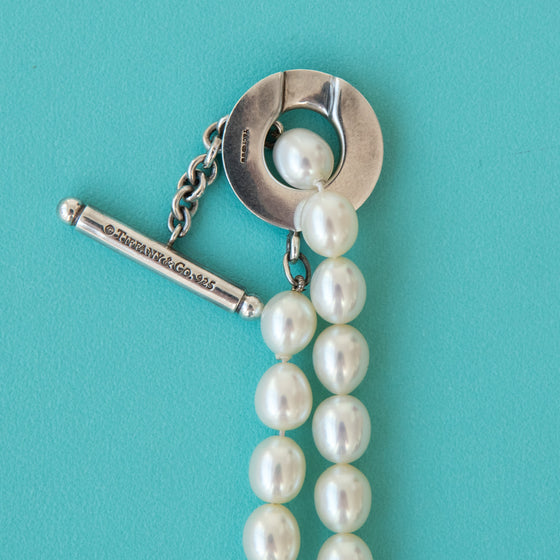 Tiffany & Co Fine Pearl Toggle Necklace