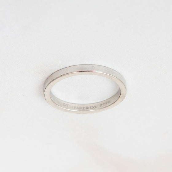 Tiffany and Co White Gold And Diamond Half Eternity  Ring