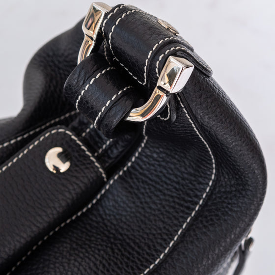 Tods Black Leather  Shoulder Bag