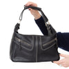 Tods Black Leather  Shoulder Bag