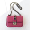 Valentino Garavani Magenta Pink Mini Rockstud Glam Lock Bag