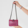 Valentino Garavani Magenta Pink Mini Rockstud Glam Lock Bag