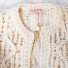 Valentino Garavani Cream Sequin Embellished Poncho Cardigan