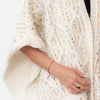 Valentino Garavani Cream Sequin Embellished Poncho Cardigan