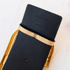 Valentino Garavani Metallic Gold V Logo Leather Belt