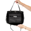 Valentino Garavani Rockstud  Black Leather Medium Trapeze Tote Bag