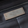 Valentino Garavani Rockstud  Black Leather Medium Trapeze Tote Bag