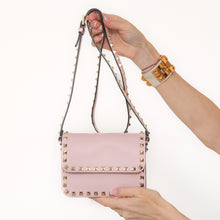  Valentino Garavani Rockstud Small Pink Leather Crossbody Bag