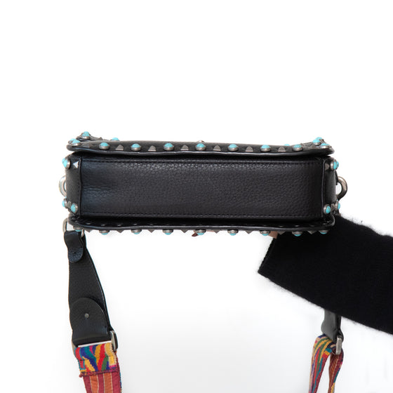 Valentino Garavani Black Leather Rockstud Bag