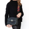 Valentino Garavani Black Leather Rockstud Bag