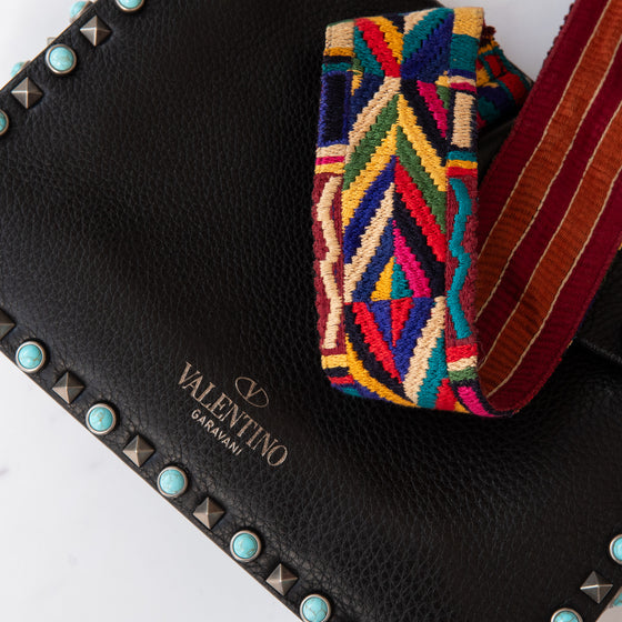 Valentino Garavani Black Leather Rockstud Bag