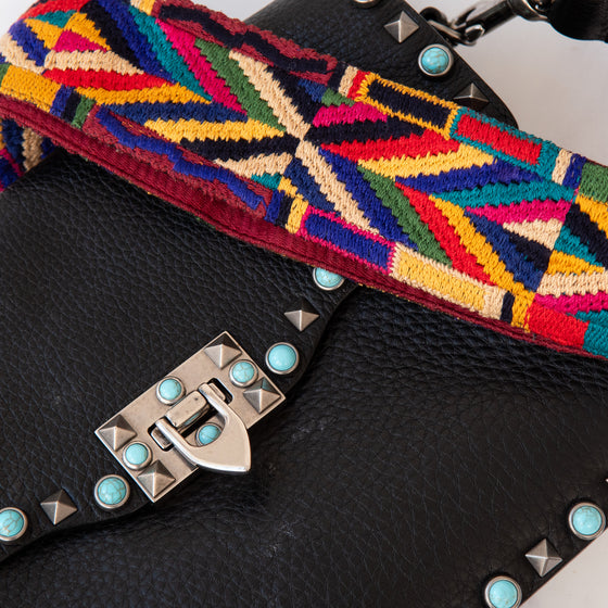 Valentino Garavani Black Leather Rockstud Bag