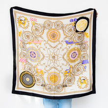  Versace Cream Silk Scarf