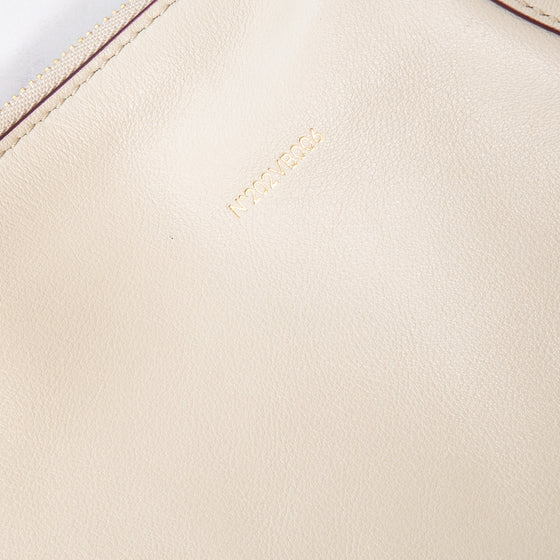 Victoria Beckham Off White Leather Half Moon Hobo Bag