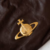 Vivienne Westwood Brown Leather Hobo Bag