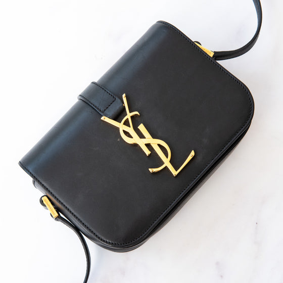 Saint Laurent Black Leather Monogramme Sac Université Crossbody Bag