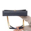 Saint Laurent Navy Leather Large  Envelope Shoulder Bag
