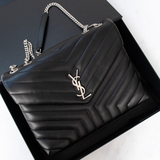 Saint Laurent Black Loulou Medium Bag
