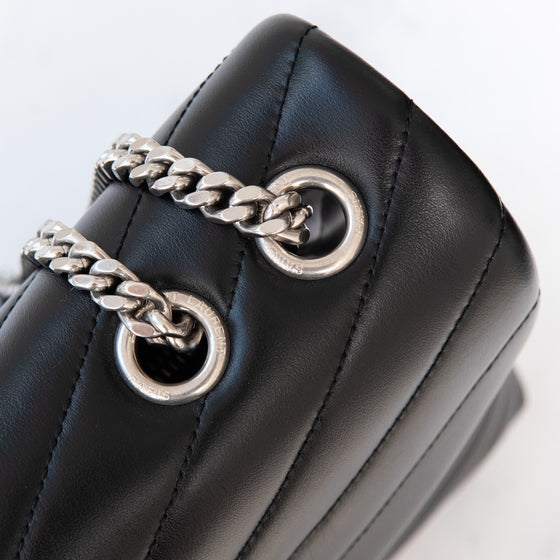 Saint Laurent Black Loulou Medium Bag