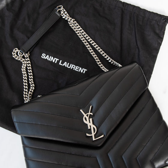Saint Laurent Black Loulou Medium Bag